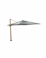 Hawaii Big Pole zweefparasol 350x350 cm - frame teak look - doek donker grijs