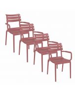 Paris tuinstoel marsala - 4 stuks