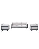 Medellin loungeset 3-delig - donker grijs