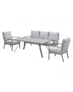 Senja lounge dining set stoel-bank 4-delig taupe - valley sand