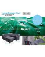 Lounge dining hoes 233/293x90xH70 en 162x92xH63 cm