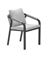 Tarera lounge dining stoel - donker grijs