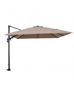 Hawaii zweefparasol 300 x 300 cm - frame carbon black - taupe doek