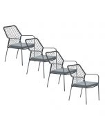 Ross tuinstoel zwart - 4 stuks