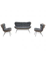 Melfort loungeset 3-delig - natural rotan