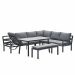 Markus lounge dining set 4-delig - mystic grey