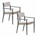 Lily tuinstoel donker grijs - 2 stuks