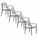 Lily tuinstoel donker grijs - 4 stuks