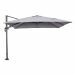 Hawaii zweefparasol 300x300 cm - frame carbon black - doek licht grijs