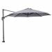 Hawaii zweefparasol Ø350 cm - frame carbon black - doek licht grijs