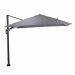 Hawaii Lumen LED zweefparasol 300x300 cm - frame donker grijs - doek licht grijs