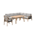 San Capri lounge dining set 6-delig rechts incl. stoel - light teak aluminium