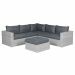 Bruno loungeset 4-delig - licht grijs