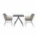 Lucas 3-delige tuinset - Rimini tuintafel 80x80 cm