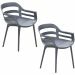 Sunny tuinstoel donker grijs - 2 stuks