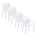 Diva tuinstoel wit - 4 stuks