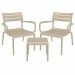 Paris loungeset 3-delig - taupe
