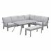 Camilo lounge dining set 6-delig taupe - valley sand