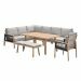 San Capri lounge dining set 7-delig links - light teak aluminium