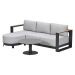 Malakka loungeset 3-delig chaise longue - light teak look