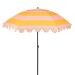 Jessy stokparasol streep geel - Ø197 x 238 cm