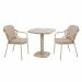 Manitoba bistro tuinset 3-delig Manolo tuintafel 75x75 cm - latte