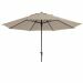 Timor luxe stokparasol Ø400 cm - polyester ecru