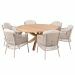 Puccini tuinset 7-delig - Prado tuintafel teak Ø160 cm