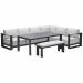 Malakka lounge dining set 6-delig - valley sand - light teak look