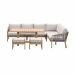 Alora lounge dining set 5-delig rechts - taupe - grey sand