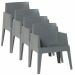 Box tuinstoel &#039;the original&#039; antraciet - 4 stuks