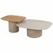 Demi loungetafels 50x60 cm en 70x80 cm latte - set van 2