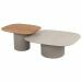 Demi loungetafels 50x60 cm en 70x80 cm cloud - set van 2