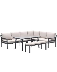 Markus lounge dining set 4-delig - desert sand