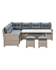 Alaska lounge dining set 5-delig links - light teak vironwood