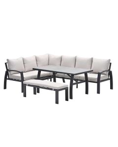 Cameron lounge dining set 4-delig links - desert sand