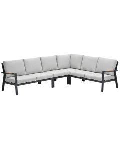 Lissabon lounge dining set 4-delig rechts - valley sand