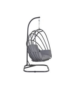 Suez hangstoel swing egg opvouwbaar - grijs