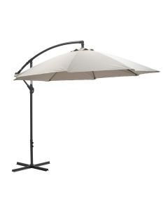 Athene zweefparasol Ø300 cm - frame donker grijs - doek zand