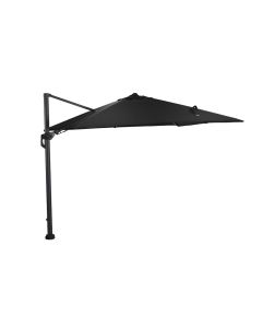 Hawaii Lumen LED zweefparasol 300x300 cm - frame donker grijs - doek zwart