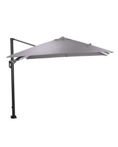 Hawaii Lumen LED zweefparasol 300x300 cm - frame donker grijs - doek zand