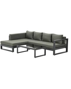 Kiki loungeset 3-delig rechts - mystic grijs