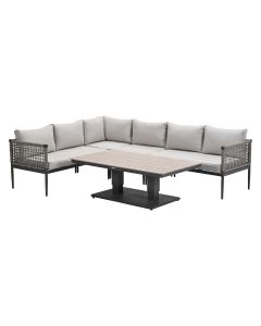 Burela - Brugge lounge dining set 5-delig links - taupe