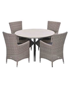 Sharon tuinset 5-delig - Tulli tuintafel Ø122x75 cm