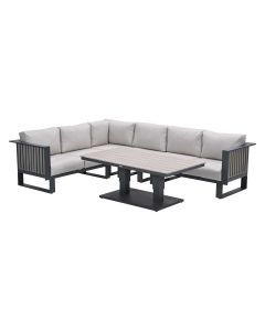 Gabon lounge dining set 5-delig - taupe