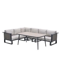 Gabon - Lagan lounge dining set 5-delig - taupe
