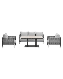 Tavira - Brugge lounge dining set 4-delig - grey sand