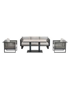 Gabon lounge dining set 4-delig - taupe