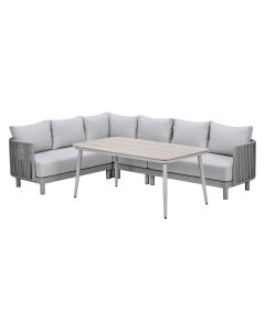 Andong lounge dining set 5-delig - taupe