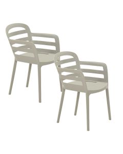 Mira tuinstoel zand - 2 stuks